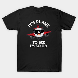 It's Plane To See I'm So Fly Funny Aeroplane Pun T-Shirt